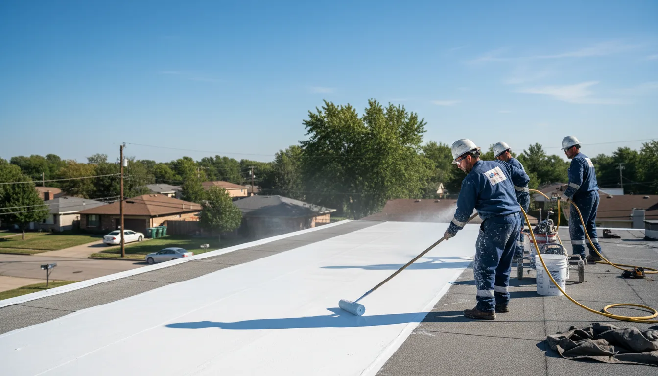 Commercial roof coating in Seville, OH near me